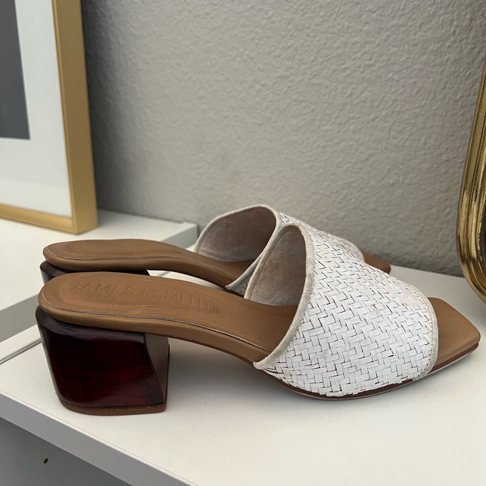 JAMES SMITH Sicily Slide White, size 38